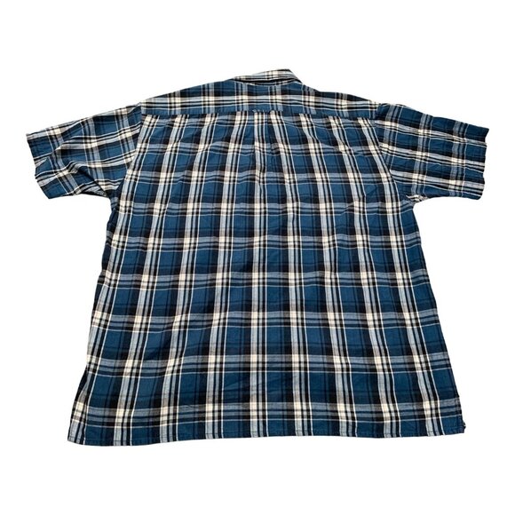 Vintage Big Dogs Shirt Men Large Blue Plaid Button Up Cotton Button Down Y2K - Picture 2 of 8